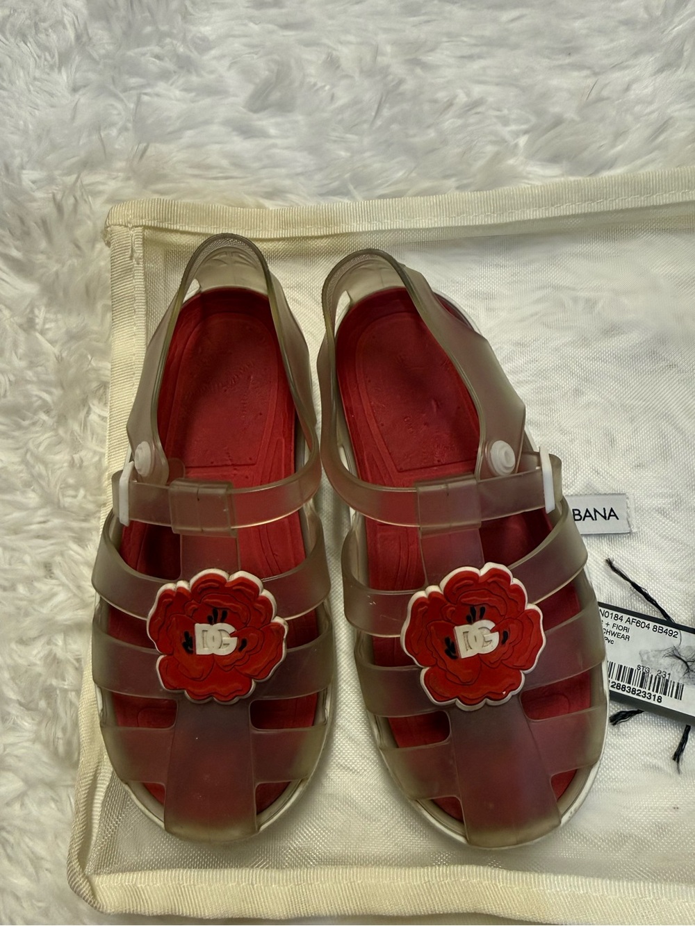 Dolce & gabbana Jelly Fisherman Girls Sandal